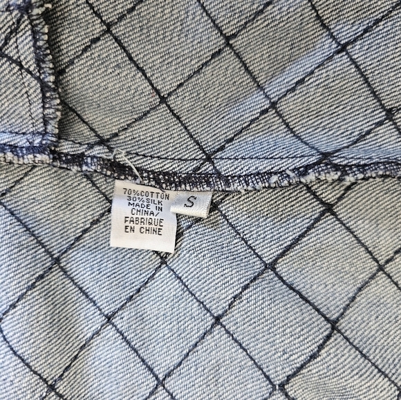 Balmain inspired made by dkny mini denim dress blue button detailed slim fit S - Picture 9 of 10